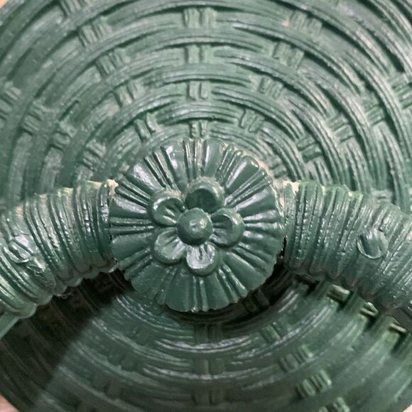 Vintage Homco Painted Green Rattan Look
Plastic Towel Rack Holder 3314 - Picture 3 of 17